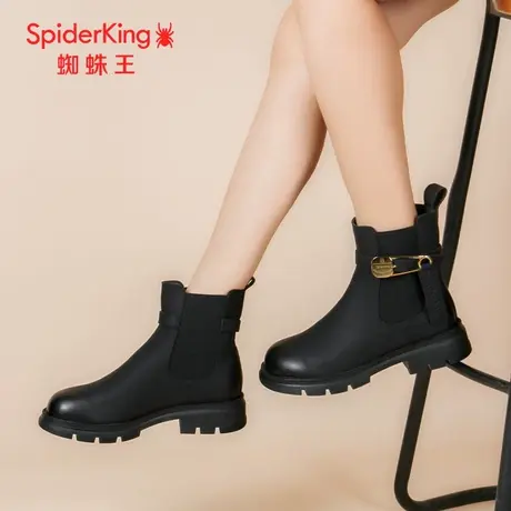 SPIDER KING/蜘蛛王女鞋马丁靴2023秋冬商场新款切尔西靴中筒单里图片