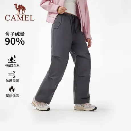 骆驼女装羽绒裤2025秋冬新款户外伞兵裤保暖蓄热防泼水运动休闲裤图片