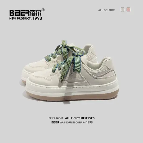 网面厚底小白鞋大头鞋子女潮ins小众百搭2022新款港风韩版板鞋女图片