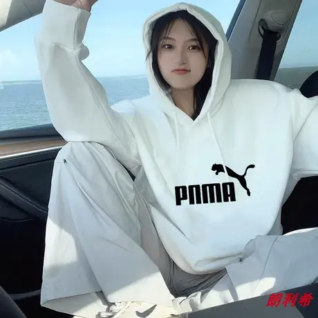 奥特莱斯旗舰店潮牌连帽卫衣男女秋冬新款重磅宽松情侣装加绒外套图片