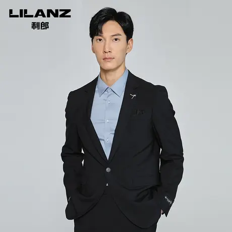 利郎官方西服套装男含羊毛平驳领新款商务正装图片
