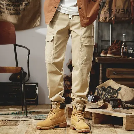 裤子男夏季宽松休闲工装裤裤子男款夏季时尚潮流男裤夏季薄款百搭商品大图