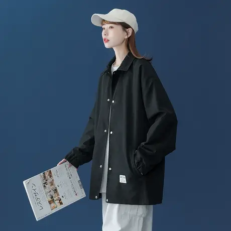 老爹风外套男生春秋季情侣装男士夹克棒球服男款休闲夏装薄上衣服商品大图