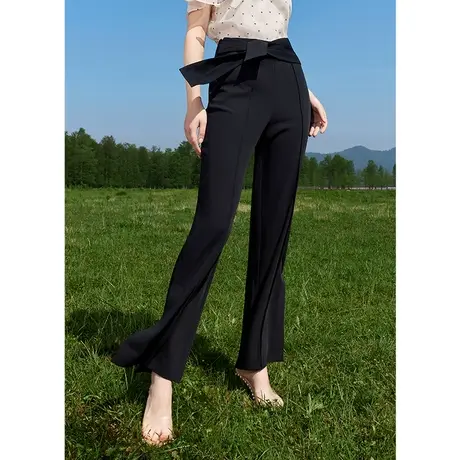 missCOCOON时尚裤子2023夏季新款女款小众设计感百搭直筒休闲裤商品大图