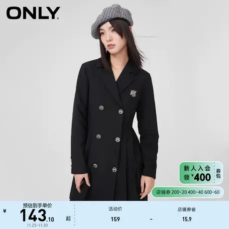 【上新】ONLY奥莱夏季时尚潮流学院风短款长袖西装连衣裙女图片