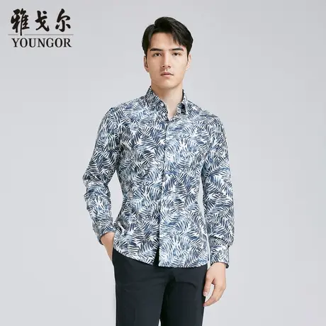 【商场同款】雅戈尔男士长袖衬衫新款官方商务休闲上班穿衬衫男图片