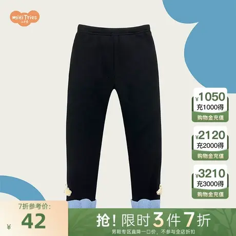 小才宝童装加厚针织打底裤女童商品大图