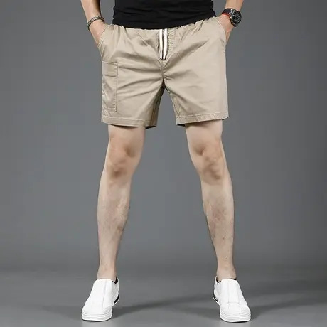 2023新款三分短裤男休闲裤夏季薄款四分裤修身潮流男士休闲裤松紧商品大图