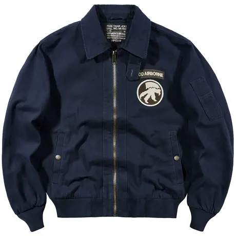 VIP飞行潮牌2023新款夹克男翻领大码工装外套春秋薄款棒球服上衣商品大图