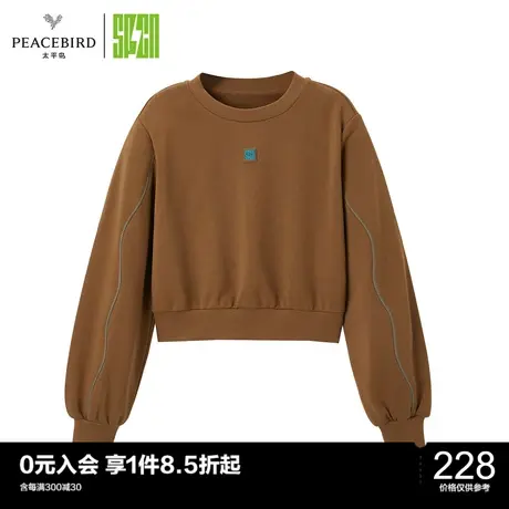 太平鸟SPCN系列2022冬季新款圆领短款卫衣ASDCC4304图片