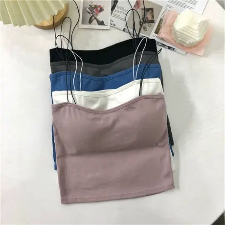 白色小吊带背心女士外穿夏网红ins超火内搭短款设计感小众上衣潮图片