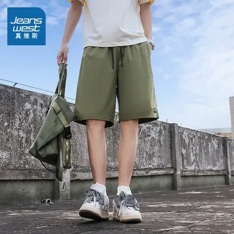 【商场同款】真维斯男装夏季新款 时尚简约直筒运动五分短裤男图片