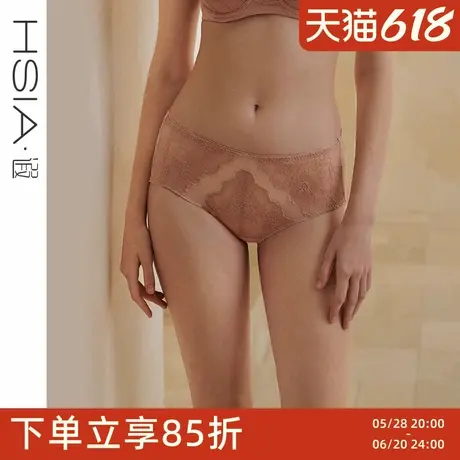 【花开圆满】遐中腰平角裤超薄速干纯棉裆不夹臀包臀内裤女春夏图片