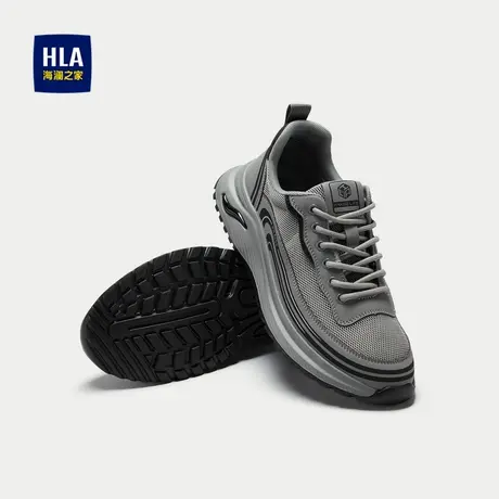 HLA/海澜之家抽绳系带休闲鞋25新款橡胶发泡底时尚户外运动鞋男鞋商品大图