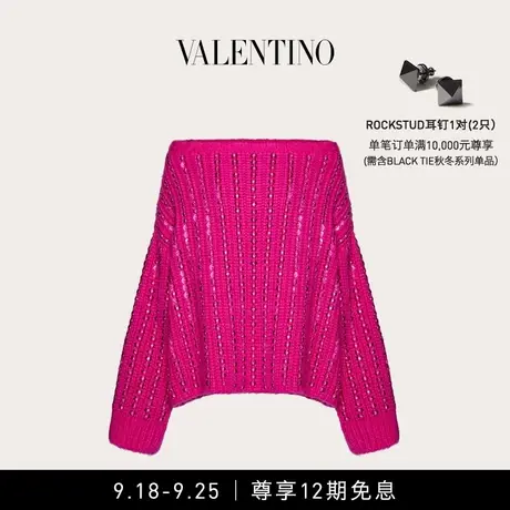 【12期免息】华伦天奴VALENTINO 女士 马海毛和羊毛刺绣毛衣图片