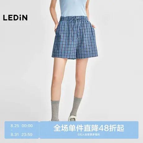 乐町女装格纹短裤2025年秋季新款复古时尚学院好搭中短裤休闲裤子商品大图