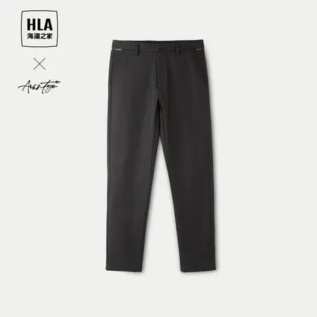 HLA/海澜之家轻商务时尚系列休闲裤23秋冬新款修身弹力绣花裤子男商品大图