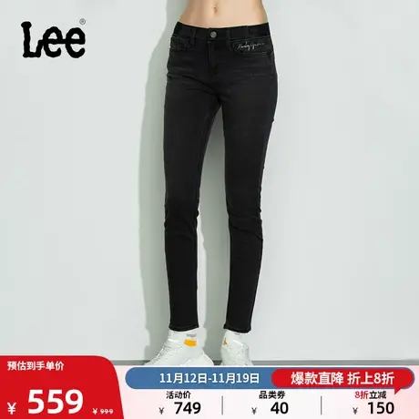 Lee商场同款优形丹宁女黑色400紧身窄脚牛仔裤LWB1004005TR-271图片