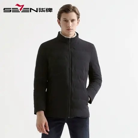 柒牌奥莱男装清仓冬商务休闲保暖立领男士羽绒服修身青年羽绒外套图片