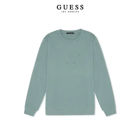 GUESS男士休闲纯色倒三角圆领百搭卫衣内搭上衣-MM1K8441K商品大图