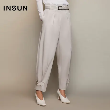 INSUN恩裳秋季哈伦裤束脚休闲裤图片