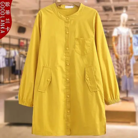 加肥加大码薄款风衣女宽松200斤中年胖妈妈春秋款中长款立领外套商品大图