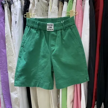 纯棉短裤女夏季薄款宽松运动裤大码胖mm显瘦直筒休闲阔腿五分中裤商品大图