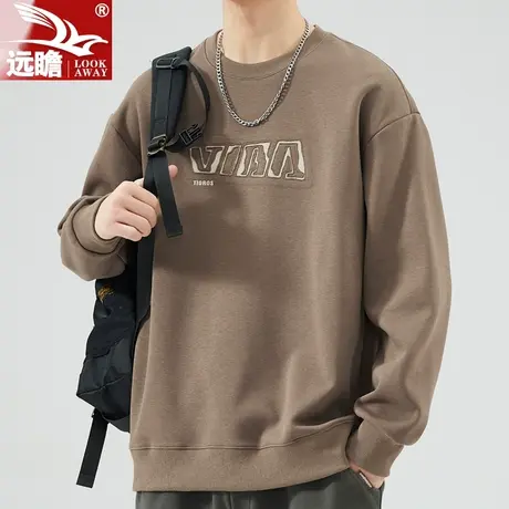 卫衣男春秋季新款男士潮流圆领长袖T恤时尚百搭休闲男装上衣男款商品大图