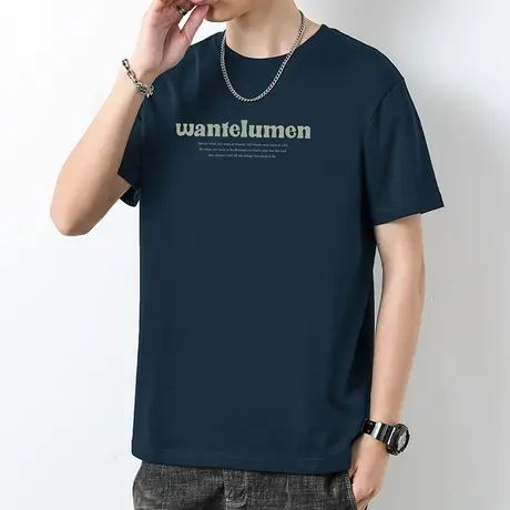 260g重磅美式纯棉t恤男短袖夏季半袖全棉圆领体恤上衣服宽松潮流商品大图