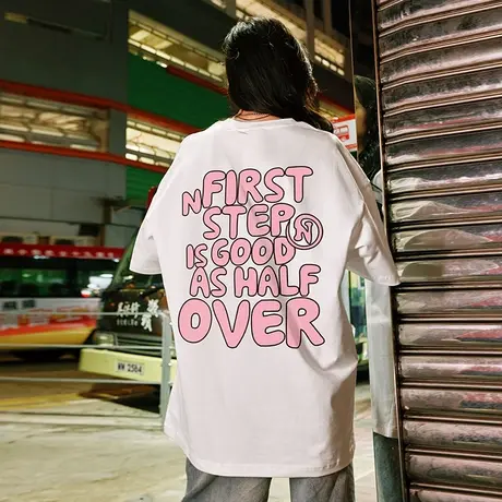 Nuthink欧美潮牌ins字母短袖T恤男潮流半截袖情侣半袖上衣夏季潮商品大图