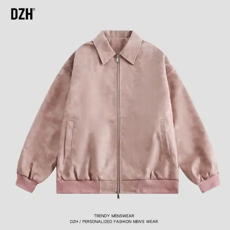 特别的情侣装皮衣外套男春季高级感痞帅2024新款pu皮复古翻领夹克商品大图