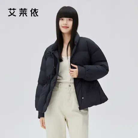 艾莱依国风流苏羽绒服女款2022年新款收腰盘扣短款冬季鸭绒外套商品大图