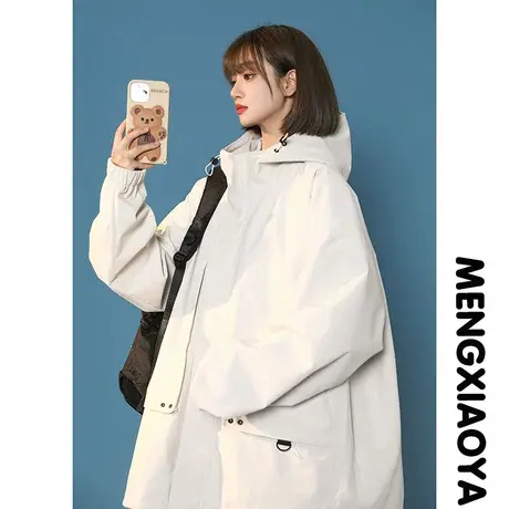 冲锋夹克2023新款女秋冬宽松户外旅行爬山防风防水女款上衣外套商品大图