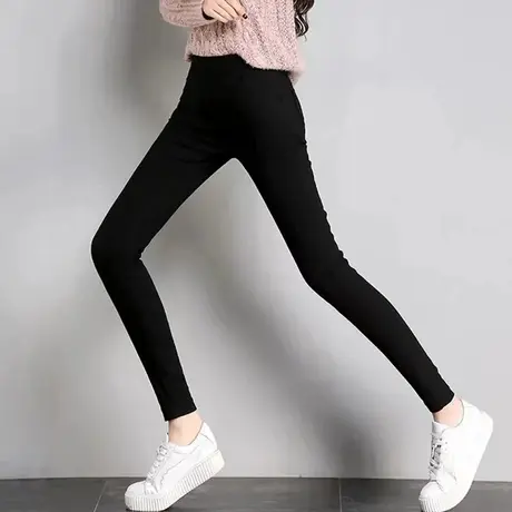 八分打底裤女外穿夏2023新款薄春秋显瘦黑色小脚九分小个子铅笔裤图片