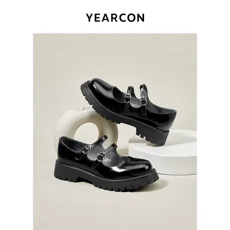 意尔康女鞋2023秋款复古玛丽珍女鞋洛丽塔lolita单鞋日系jk制服鞋商品大图