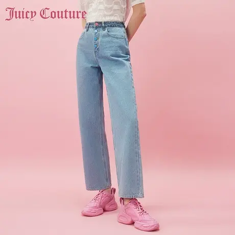 Juicy Couture橘滋2024早春日穿搭新款橘滋彩虹糖女装纽扣牛仔裤商品大图