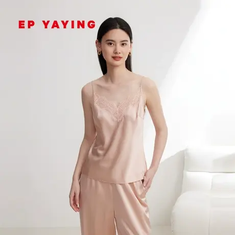 EP YAYING雅莹女装 重磅香氛真丝刺绣蕾丝吊带 2024春装新款A505A图片
