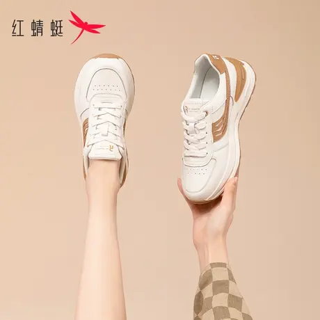 红蜻蜓阿甘鞋女2023爆款运动休闲鞋厚底老爹鞋复古德训鞋舒适女鞋商品大图