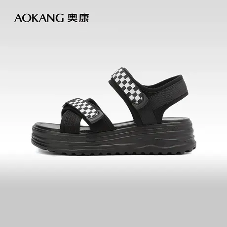【门店发货】奥康女鞋2023夏季新款时尚街头沙滩凉鞋舒适溶解底潮图片