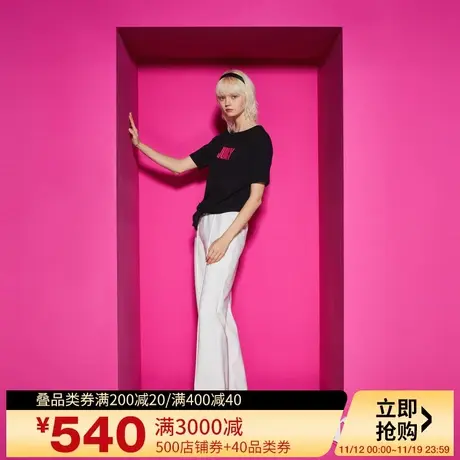 Juicy Couture橘滋23新款hot girl 印花系带女式T恤商品大图