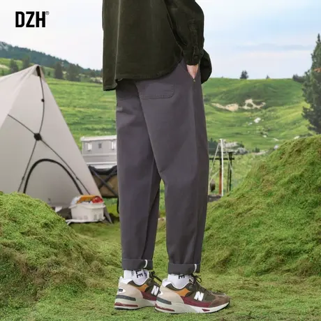 男士休闲裤男春秋美式高街灰色运动长裤2023新款纯棉直筒裤子百搭商品大图