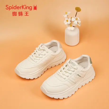 SPIDER KING/蜘蛛王德训鞋女2024秋商场新款小白鞋简约轻便运动潮商品大图