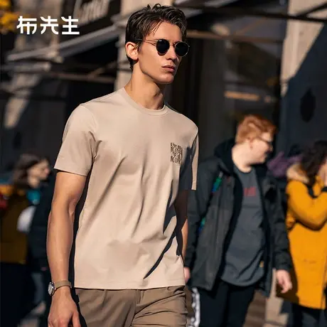 MrBu布先生夏季2025新款圆领休闲简约男士休闲T恤衫ET16208图片