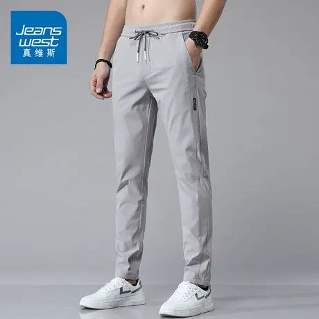 KZ真维斯春秋季小脚修身男士休闲长裤子运动松紧腰2025新款男裤子商品大图