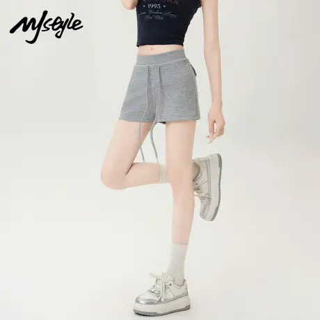 MJ STYLE运动短裤女夏季2025新款宽松百搭休闲a字美式辣妹包臀裤图片
