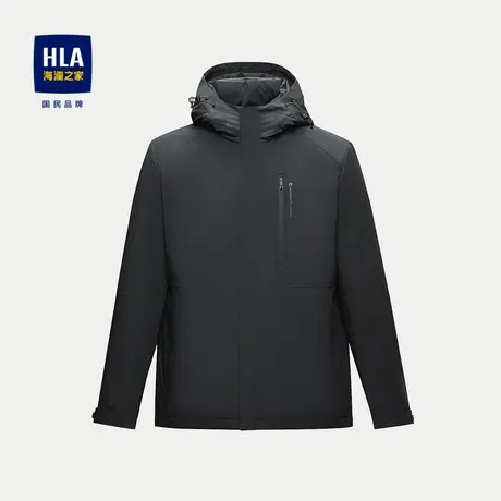 HLA/海澜之家商务休闲羽绒服2023秋冬新款连帽御寒保暖外套男图片
