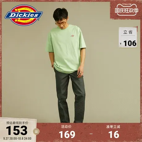 Dickies商场同款 23新品工装灵感春夏 经典三色牛领Logo短袖T恤图片