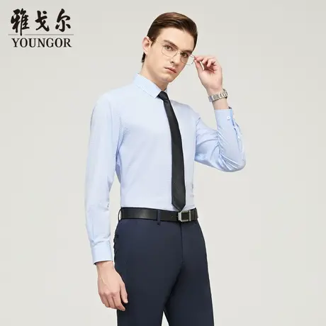 【格纹DP免烫】D系雅戈尔衬衫秋季商务休闲全棉舒适透气长袖衬衫商品大图