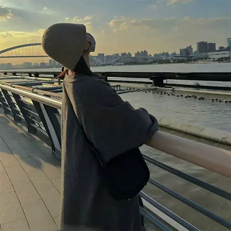 唐狮秋冬季女毛衣简约风时髦感中长款开衫外套百搭日常毛线衫tu图片