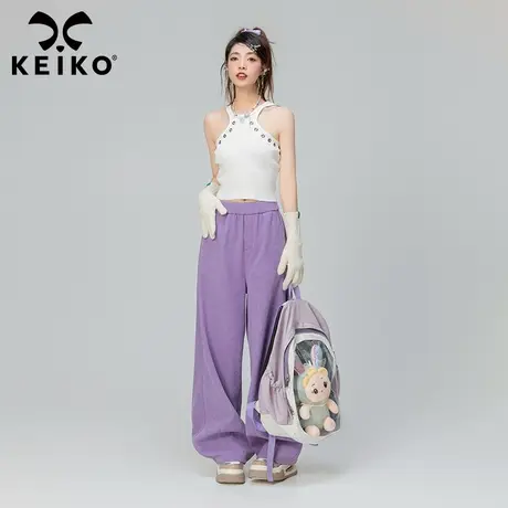 KEIKO 法式挂脖针织吊带小背心2023秋季甜辣内搭外穿修身无袖上衣图片